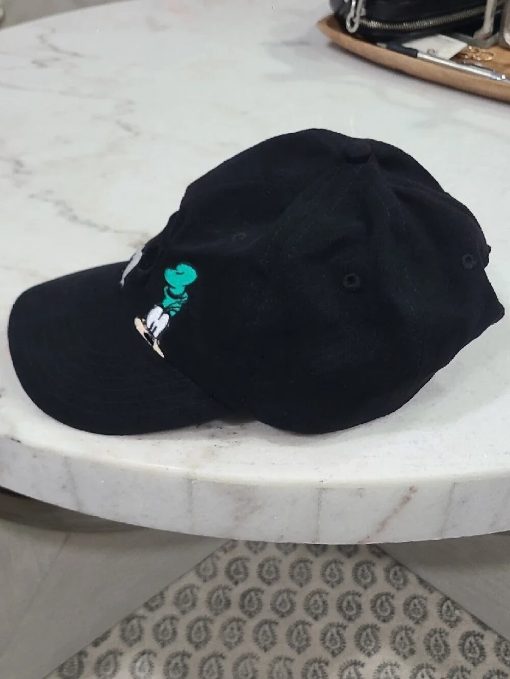 Disney Black Baseball Cap with Mickey, Donald & Goofy Embroidered Faces